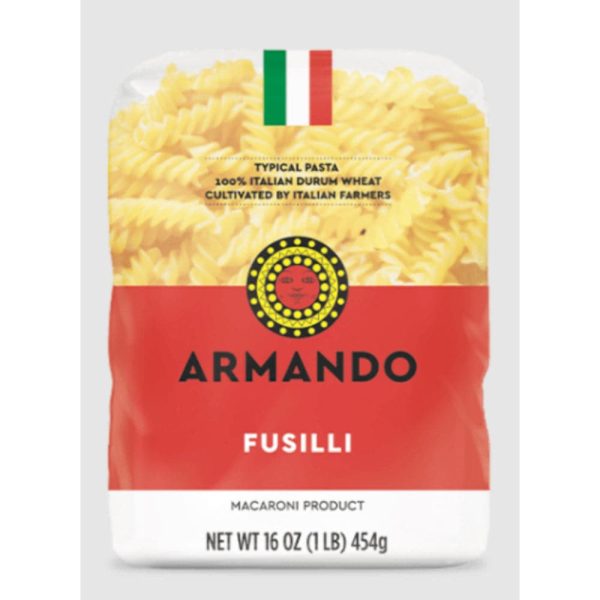 Armando - Fusilli Macaroni, 16 Oz - Pack of 12 Online Hot Sale