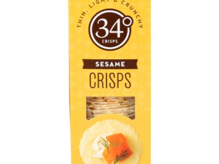 34 Degrees - Crispbread Sesame, 4.5 Oz - Pack of 12 For Discount