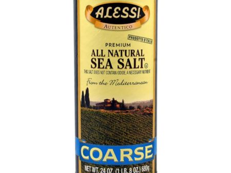 Alessi - Coarse Sea Salt, 24 Oz - Pack of 6 Supply