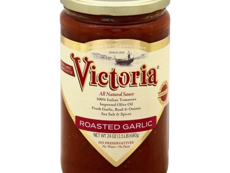 Victoria Sauce Roasted Garlic 24oz - Pack Of 6 Online