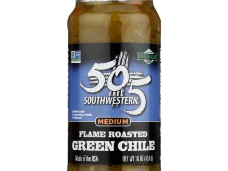 505 Southwestern - Salsa Roasted Green Chile, 16 Oz - Pack of 12 Sale