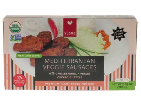 Viana Sausages Medtrn Veggie 7.05oz - Pack Of 6 Sale