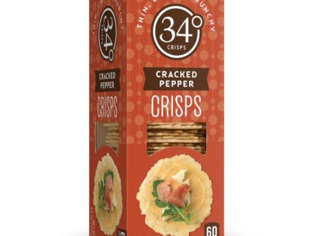 34 Degrees - Crispbread Cracked Pepper, 4.5 Oz - Pack of 12 Sale