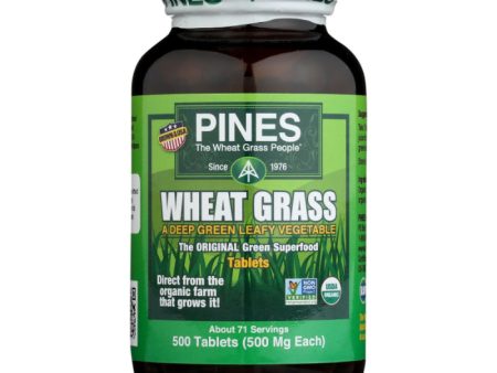 Pines Wheat Grass Organic 500 TB - Pack of 1 on Sale