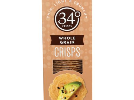 34 Degrees - Crispbread Whole Grain, 4.5 Oz - Pack of 12 For Sale