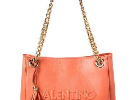 Valentino By Mario Valentino Luisa Embossed Leather Shoulder Bag Online Sale