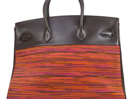 HERMES 2003 BIRKIN 35 Vibrato Calf Purple Orange Ebene Cheap