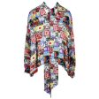 Balenciaga Women s Silk Jacquard Blouse Shirt Multicolor Online