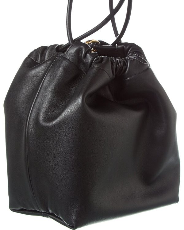 Valentino Sac Vlogo Pouf Leather Bag For Cheap