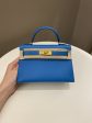 Hermes Mini Kelly 20 Bleu Hydra Chèvre Discount