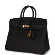 Hermes Birkin 25 Black Togo Gold Hardware Sale