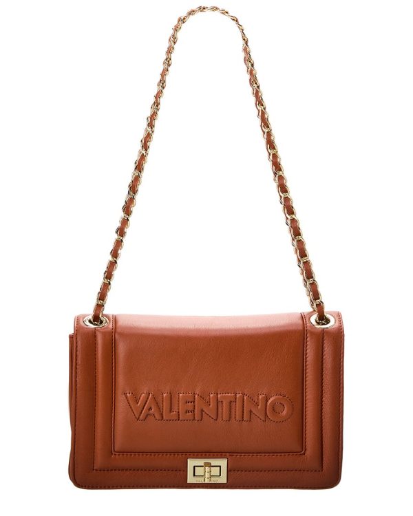 Valentino By Mario Valentino Alice Embossed Leather Shoulder Bag For Cheap