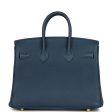 Hermes Birkin 25 Bleu De Prusse Togo Gold Hardware Hot on Sale