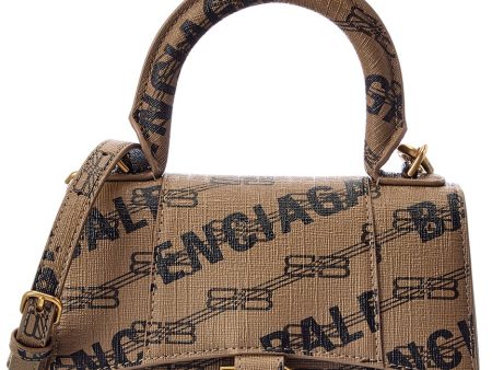 Balenciaga Hourglass Xs Coated Canvas Shoulder Bag Online Sale