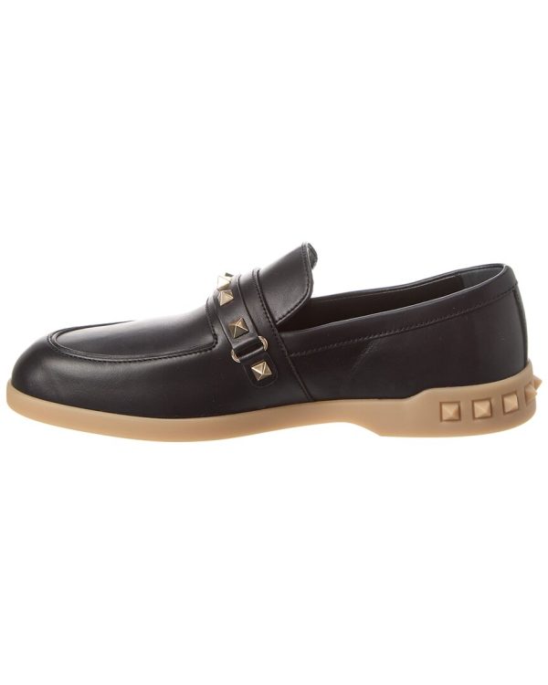 Valentino Leisure Flows Leather Loafer Discount