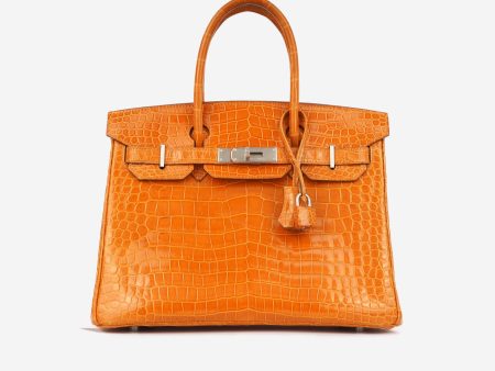 Hermes Birkin 30 - Orange Porosus Crocodile Lisse For Discount