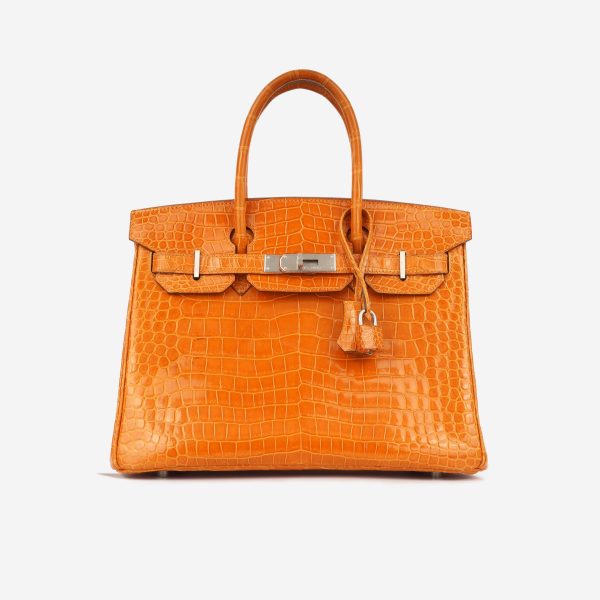 Hermes Birkin 30 - Orange Porosus Crocodile Lisse For Discount