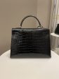 Hermes Kelly Sellier 32 Black Alligator Sale