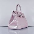 Hermes Birkin 35cm 6089 New Crocodile Vein Handbags Pink Silver Online now