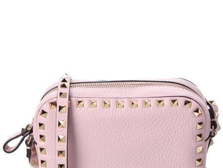 Valentino Rockstud Grainy Leather Camera Bag Sale