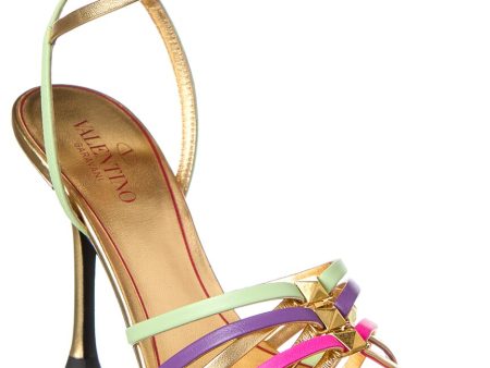 Valentino Rockstud 100 Leather Sandal For Cheap