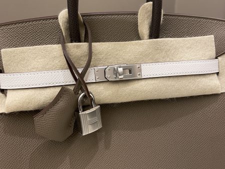 Hermes Birkin 25 Etoupe  Ebene  Gris Pale Epsom For Cheap