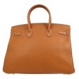 HERMES 2002 Birkin 35 Gold Togo Cheap