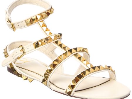 Valentino Rockstud No Limit Caged Leather Sandal Online Hot Sale