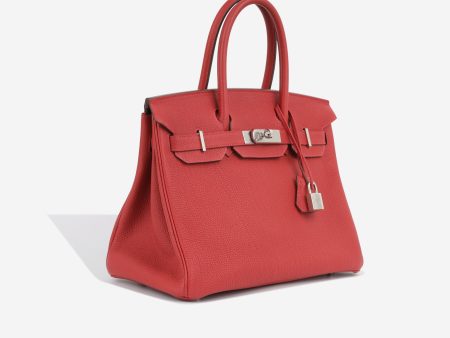 Hermes Birkin 30 - Rouge Vif Togo on Sale