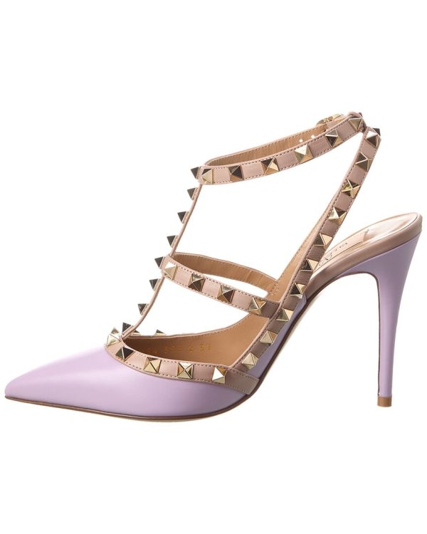 Valentino Rockstud Caged 100 Leather Pump on Sale