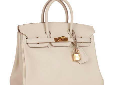 Hermes Birkin 25 Craie Swift Gold Hardware Online now