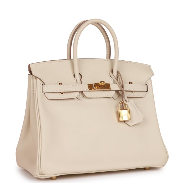 Hermes Birkin 25 Craie Swift Gold Hardware Online now