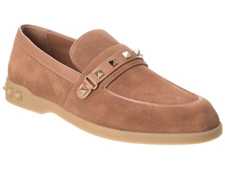 Valentino Leisure Flows Suede & Leather Loafer Online now