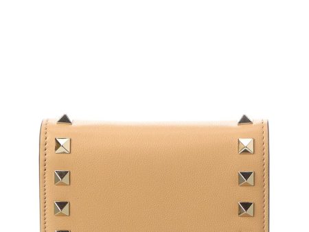 Valentino Rockstud Leather Card Holder Online Sale