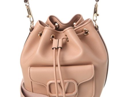 Valentino Vlogo Loco Leather Bucket Bag For Discount