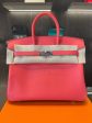 Hermes Birkin 25 Swift Rose Texas Palladium Hardware Fashion