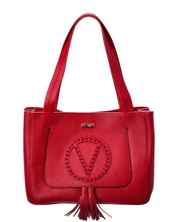 Valentino By Mario Valentino Estelle Rock Leather Tote Discount