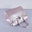 Hermes Birkin 35cm 6089 New Crocodile Vein Handbags Pink Silver Online now