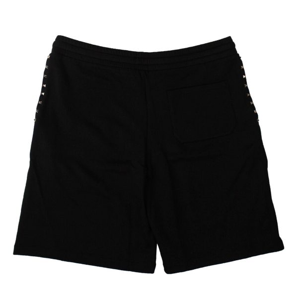 VALENTINO Black Studded Fianchi Bermuda Sweatshorts Sale