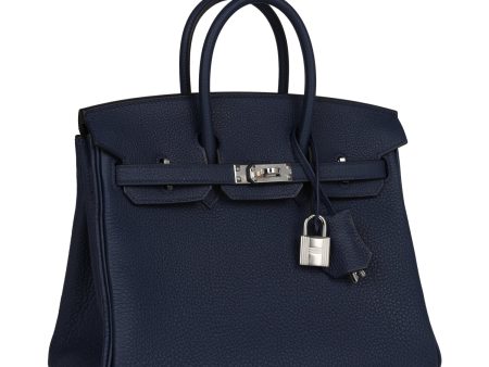 Hermes Birkin 25 Bleu Navy Togo Palladium Hardware Online Sale