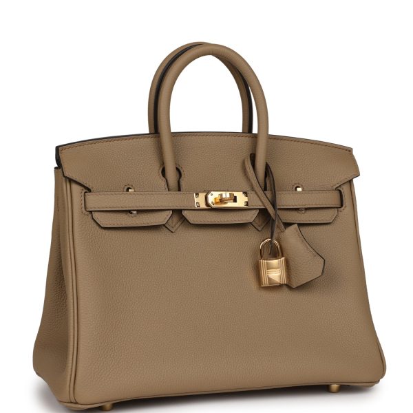 Hermes Birkin 25 Beige Marfa Togo Gold Hardware Cheap