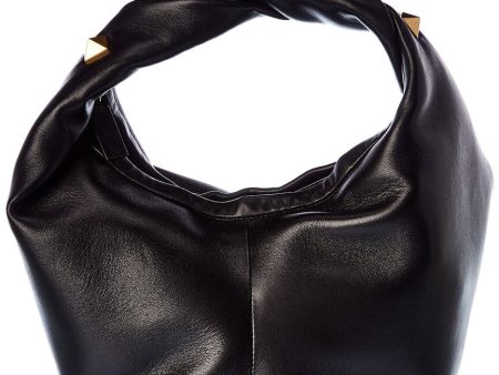 Valentino Roman Stud Small Leather Hobo Bag Sale