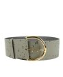 Balenciaga Women s Grey Linoleum Wide Belt Gold Hardware 493315 1444 (80   32) Supply