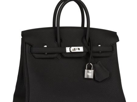 Hermes Birkin 25 Black Togo Palladium Hardware For Cheap