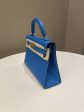 Hermes Mini Kelly 20 Bleu Hydra Chèvre Discount