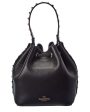 Valentino Rockstud Grainy Leather Bucket Bag Online Hot Sale