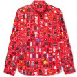 Balenciaga Men s Cotton Poplin Media Dress Shirt in Red For Sale