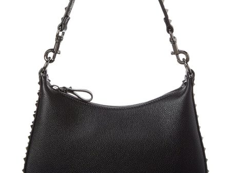 Valentino Rockstud Grainy Leather Hobo Bag on Sale