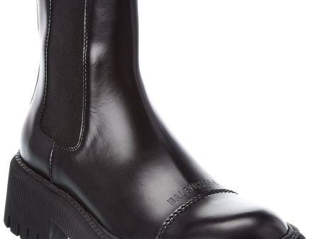 Balenciaga Tractor Leather Bootie Online