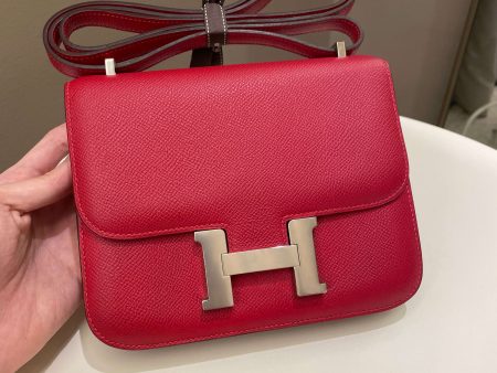 Hermes Constance 18 Rouge Casaque Epsom Sale